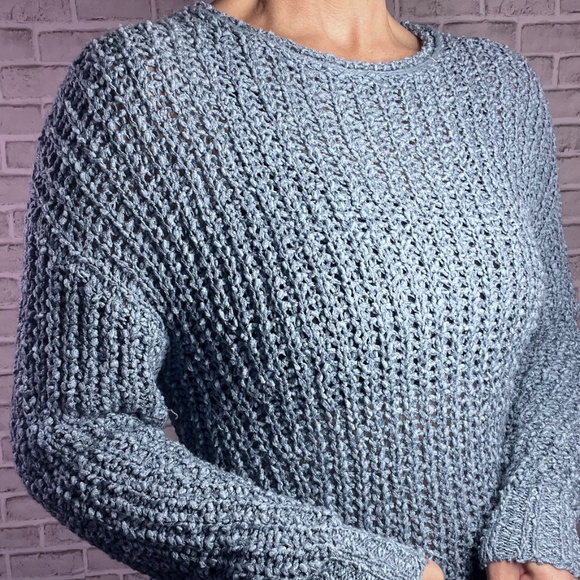 💙Like New |•Z SUPPLY•| Blue Loose Knit Oversize Sweater Size XS-Medium - Picture 7 of 13